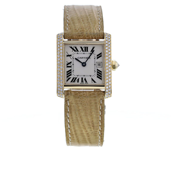 Cartier Tank Francaise Gelbgold 750/- Diamanten