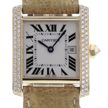 Cartier Tank Francaise Gelbgold 750/- Diamanten