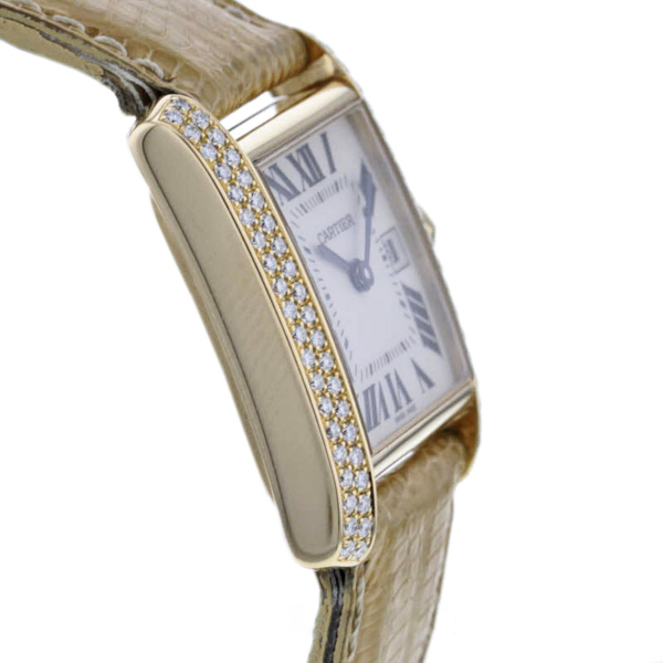 Cartier Tank Francaise Gelbgold 750/- Diamanten