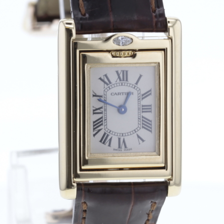 Cartier Tank Basculante Gold 750/- Diamanten