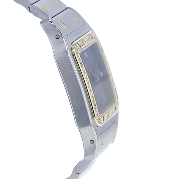 Cartier Santos Galbée Stahl/18K. Gold, 36 Diamanten