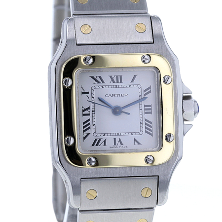 Cartier Santos Stahl/18K. Gold